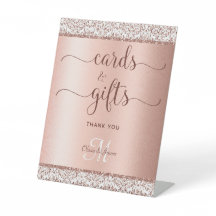 Élégant Rose Gold Calligraphie Cartes de mariage C