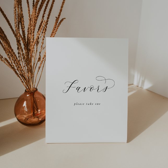 Signe De Table Élégant script mariage Faveurs Signer (Créateur téléchargé)