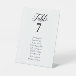 Signe De Table Élégant tableau minimaliste de sièges Mariages