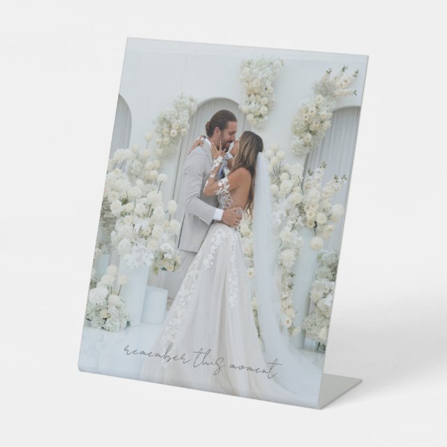 Signe De Table Elegant Valentine's Day Photo Remember This Moment (Recto)