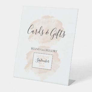 Signe De Table Elégante aquarelle Cartes de Mariage & Cadeaux