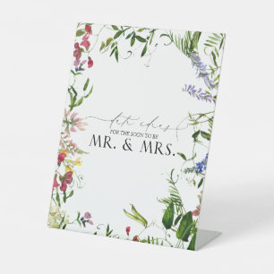 Signe De Table Elégante aquarelle Fleur sauvage d'été Idées Date