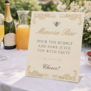 Signe De Table Élégante Elle a Trouvé Son Bar à Mimosa sur le Thè