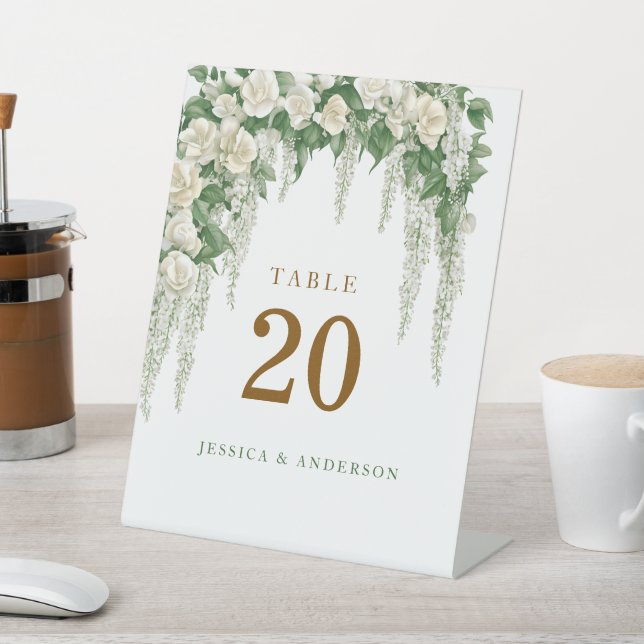 Signe De Table Elégante verdure Eucalyptus Feuille Mariage (In SItu)