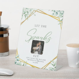 Signe De Table Elégante verdure Eucalyptus Feuille Mariage étince