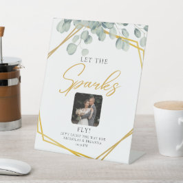 Signe De Table Elégante verdure Eucalyptus Feuille Mariage étince