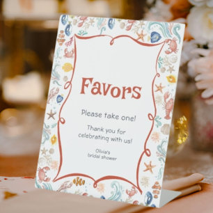 Signe De Table Elle est un homard à croquer Faveurs de douche de