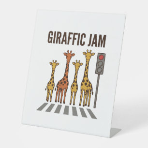 Signe De Table Embouteillage giraffic Drôle de girafe traversant