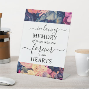 Signe De Table En Mémoire d'amour Moody motif floral