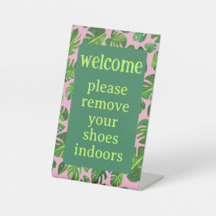 Signe De Table Enlever les chaussures aquarelle tropicale locatio