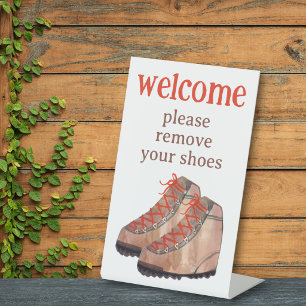 Signe De Table Enlever les chaussures Bottes de randonnée Locatio