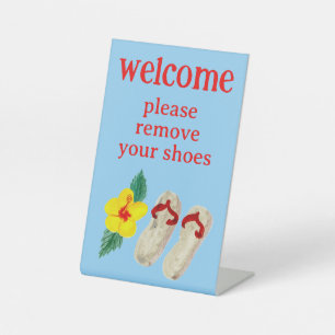 Signe De Table Enlever les chaussures Tongs Location de vacances 