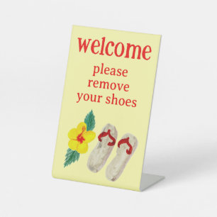 Signe De Table Enlever les chaussures Tongs Location de vacances