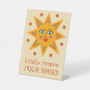 Signe De Table Enlevez Vos Chaussures Soleil Joie Soleil PERSONNA