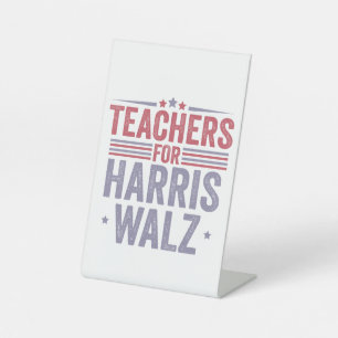 Signe De Table Enseignants Pour Harris Walz Retour à l'École Élec