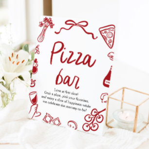 Signe De Table Enseigne de bar à pizza « That's amore » dessinée