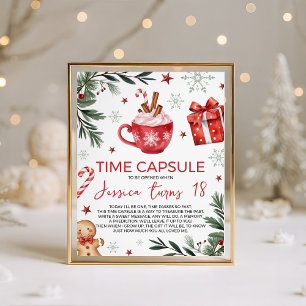 Signe De Table Enseigne de capsule temporelle d'anniversaire au c
