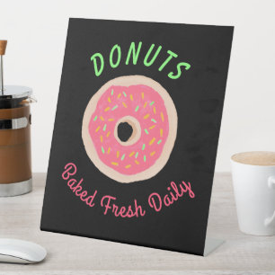 Signe De Table Enseigne de magasin de donuts néon faux cuits frai