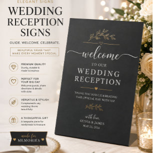 Signe De Table Enseigne de mariage personnalisée moderne