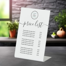 Enseigne de piédestal de guide de prix d'entrepris