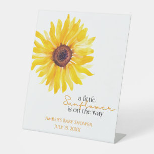 Signe De Table Enseigne de piédestal pour Baby Shower Tournesol
