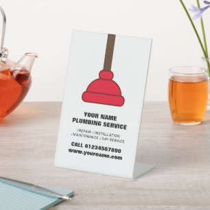 Signe De Table Enseigne de société de services de plomberie à plo