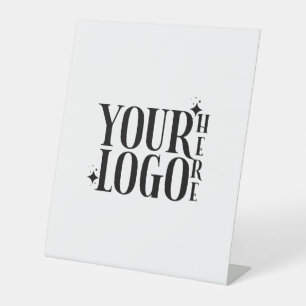 Signe De Table Enseigne publicitaire sur socle avec logo d'entrep