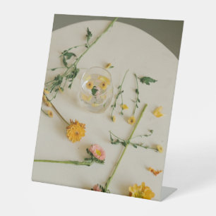 Signe De Table Enseigne sur Pied en Plastique 25x30 cm