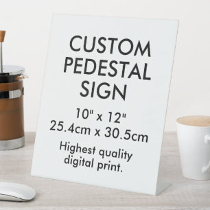 Signe De Table Enseigne sur Pied Personnalisée 25,4 cm x 30,5 cm