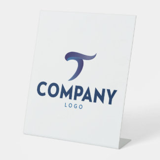 Signe De Table Enseigne sur socle avec logo d'entreprise personna