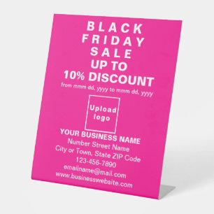Signe De Table Entreprise Black Vendredi Vente sur Pink Pedestal