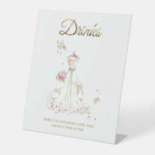 Signe De Table Épouse en flamme dans une mariée en fleurs pour êt