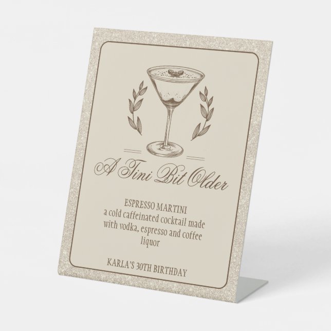 Signe De Table Espresso Martini Signature Boisson (Recto)