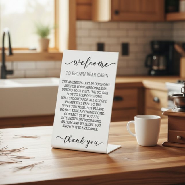 Signe De Table État des équipements pour location de vacances à c (Créateur téléchargé)