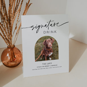 Signe De Table EVERLEIGH Pet Signature Boire Mariage 8x10