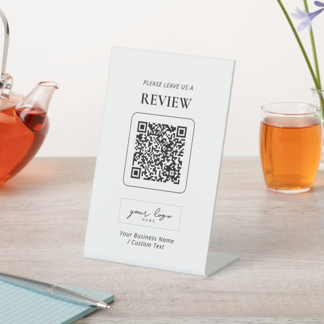 Signe De Table Examen d'entreprise de code QR moderne (In SItu)