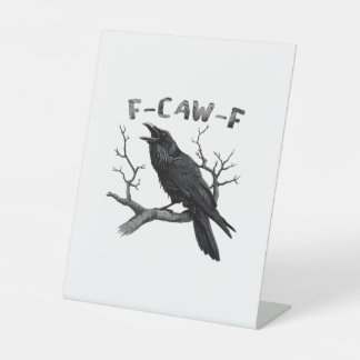 Signe De Table F-Caw-F Drôle de Corbeau Punique Gothique Corbeau