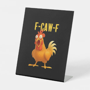 Signe De Table F Caw F Mème de poulet drôle Style moderne tendanc