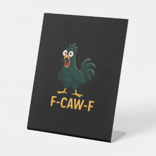 Signe De Table F-Caw-F Poulet Classique de Style Vintage