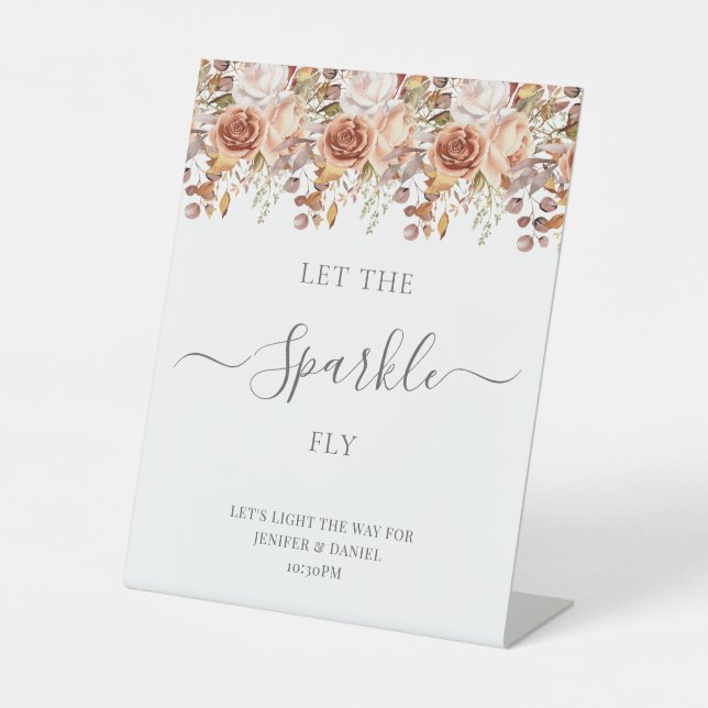 Signe De Table Fall Autumn Leaves Rustic Country Boho Wedding (Recto)