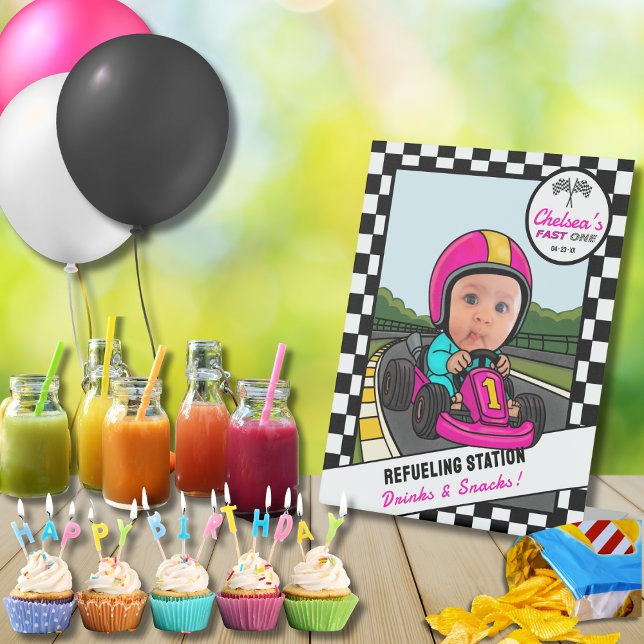 Signe De Table Fast ONE Pink Refueling Station Drinks and Snacks (Créateur téléchargé)