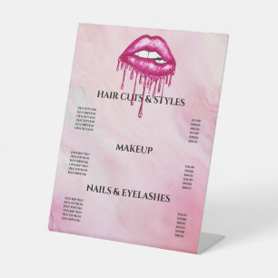 Signe De Table Faux Rose Parties scintillant Lips Business