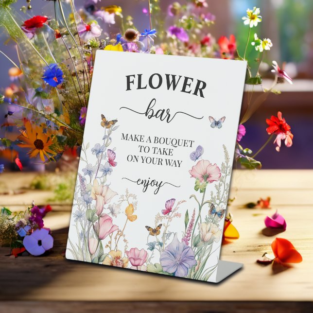Signe De Table Faveur de mariage Flower Bar (Créateur téléchargé)