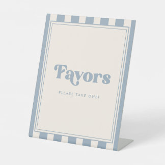 Signe De Table Faveurs de Baby Shower Modernes Minimales Rayées B
