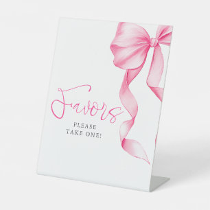 Signe De Table Faveurs de Mariage Rose Pâle Ruban