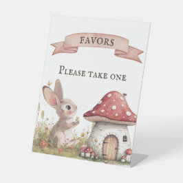 Signe De Table Faveurs vintage Baby shower lapin