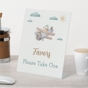 Signe De Table Favoriser le thème Voyage Baby shower avion