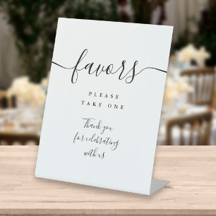 Signe De Table Favors Black And White Modern Script Table