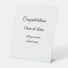 Signe De Table Félicitations de graduation simples clas d'ajout m