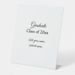 Signe De Table Félicitations de graduation simples clas d'ajout m